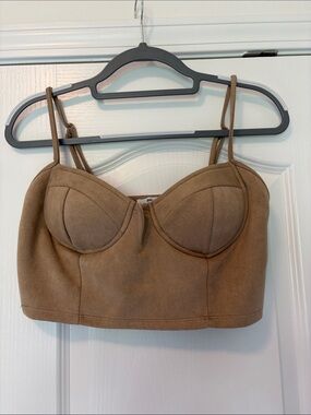 Brown Bustier Crop Top - Women's Intimates SHEIN medium